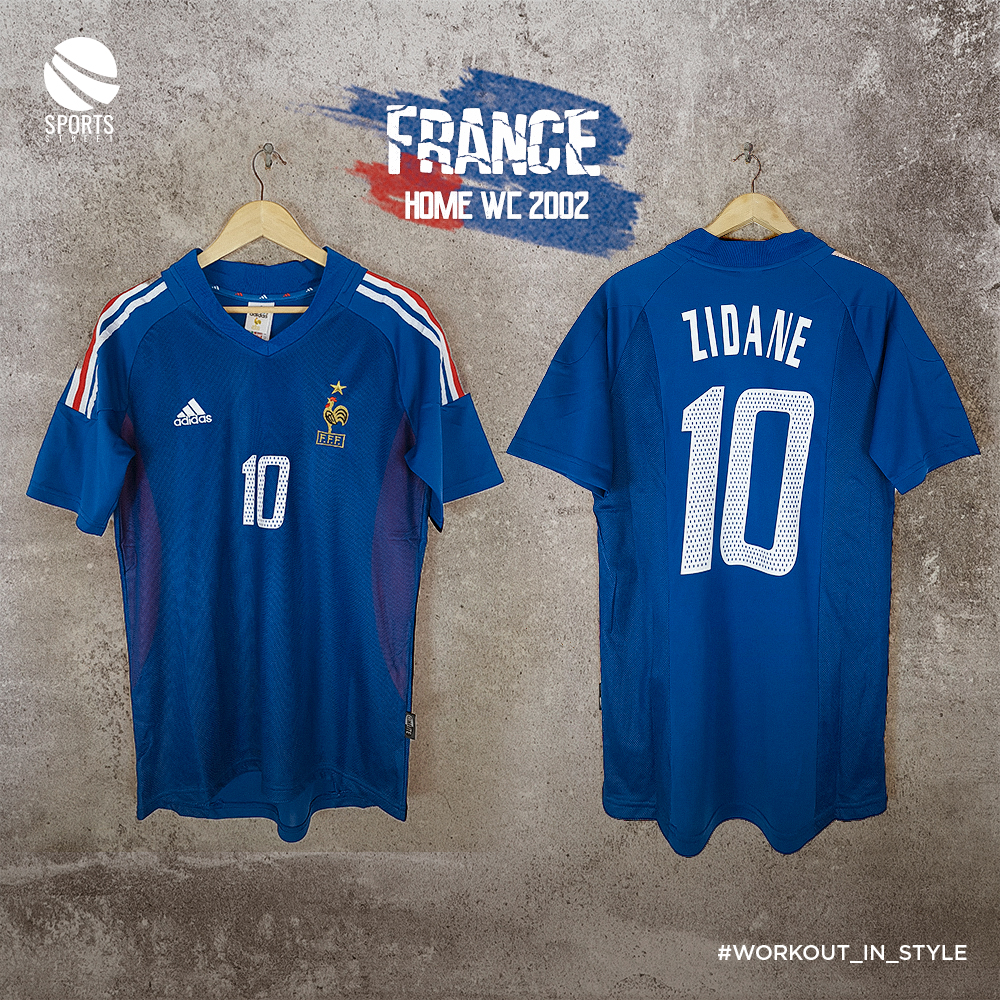 France Home Zidane Classic Jersey 2002